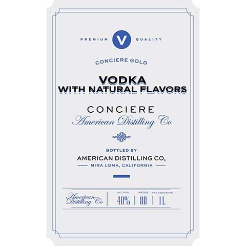 American Distilling Conciere Gold Vodka