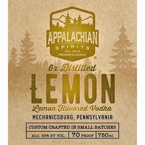 Appalachian Lemon Vodka