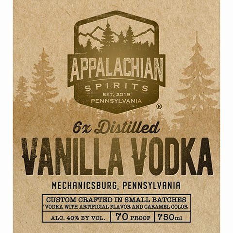 Appalachian Vanilla Vodka