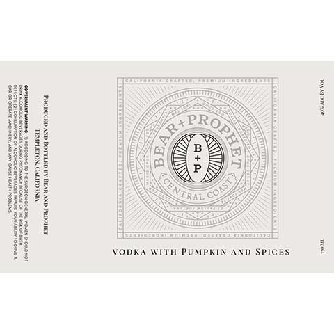 Bear and Prophet Central Coast Vodka
