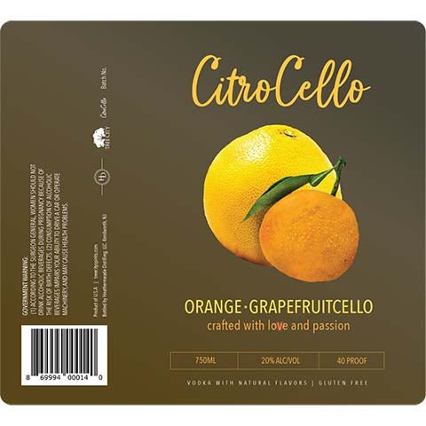 Citro Cello Orange-Grapefruitcello Vodka